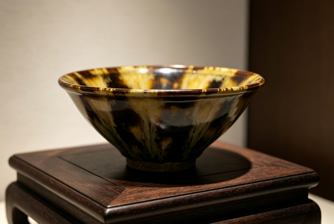 虎皮釉茶盞
