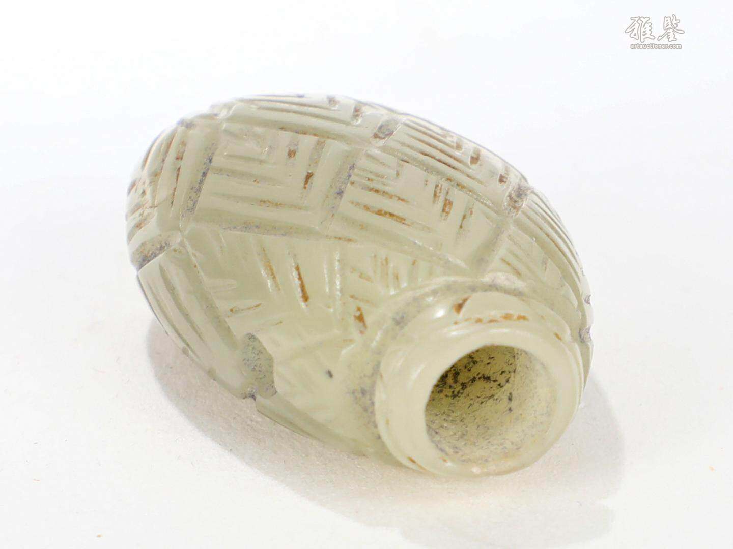 10-13世紀 和田玉回紋舍利小瓶