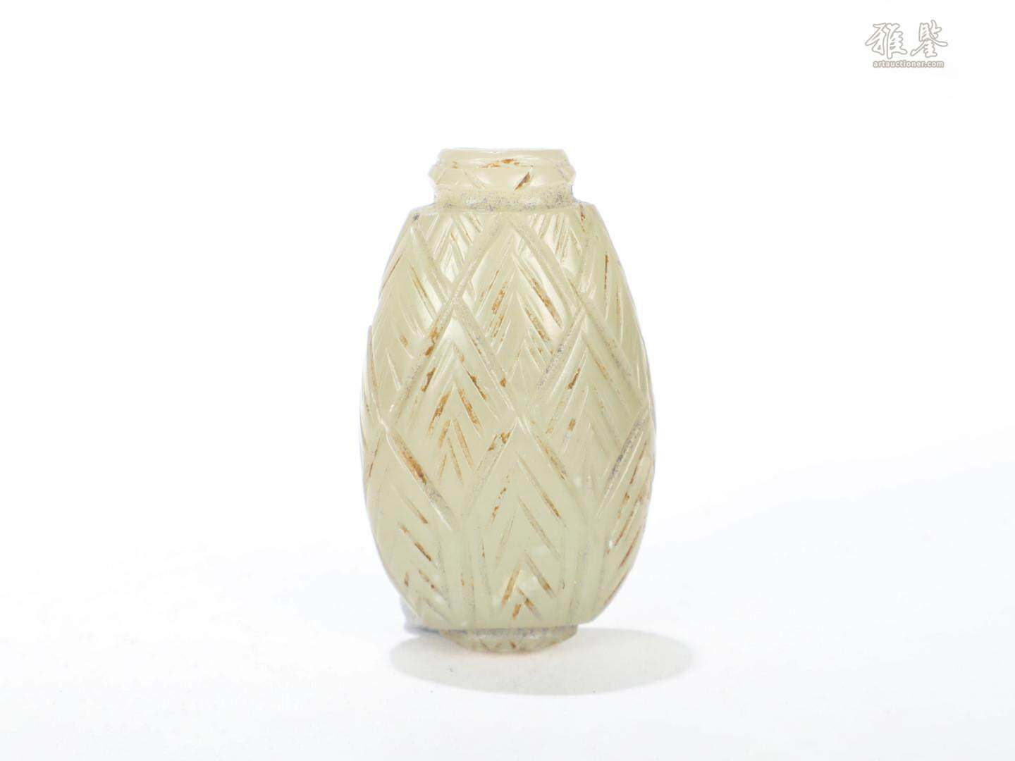 10-13世紀 和田玉回紋舍利小瓶