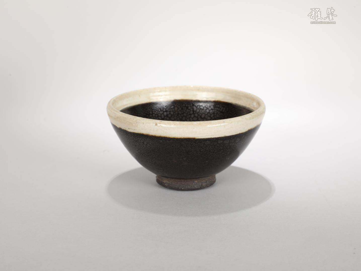 10-13世紀 懷仁窯白覆輪油滴小盞